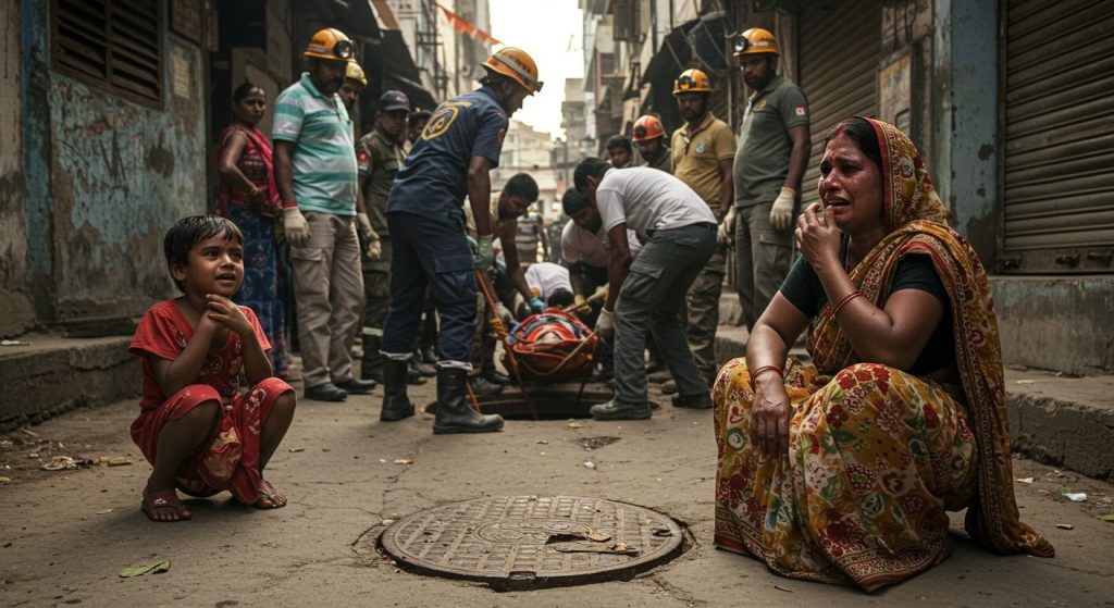Sewer turns into a death pit: Struggle for survival and a mother's wails – 'What will happen to the little children now?'