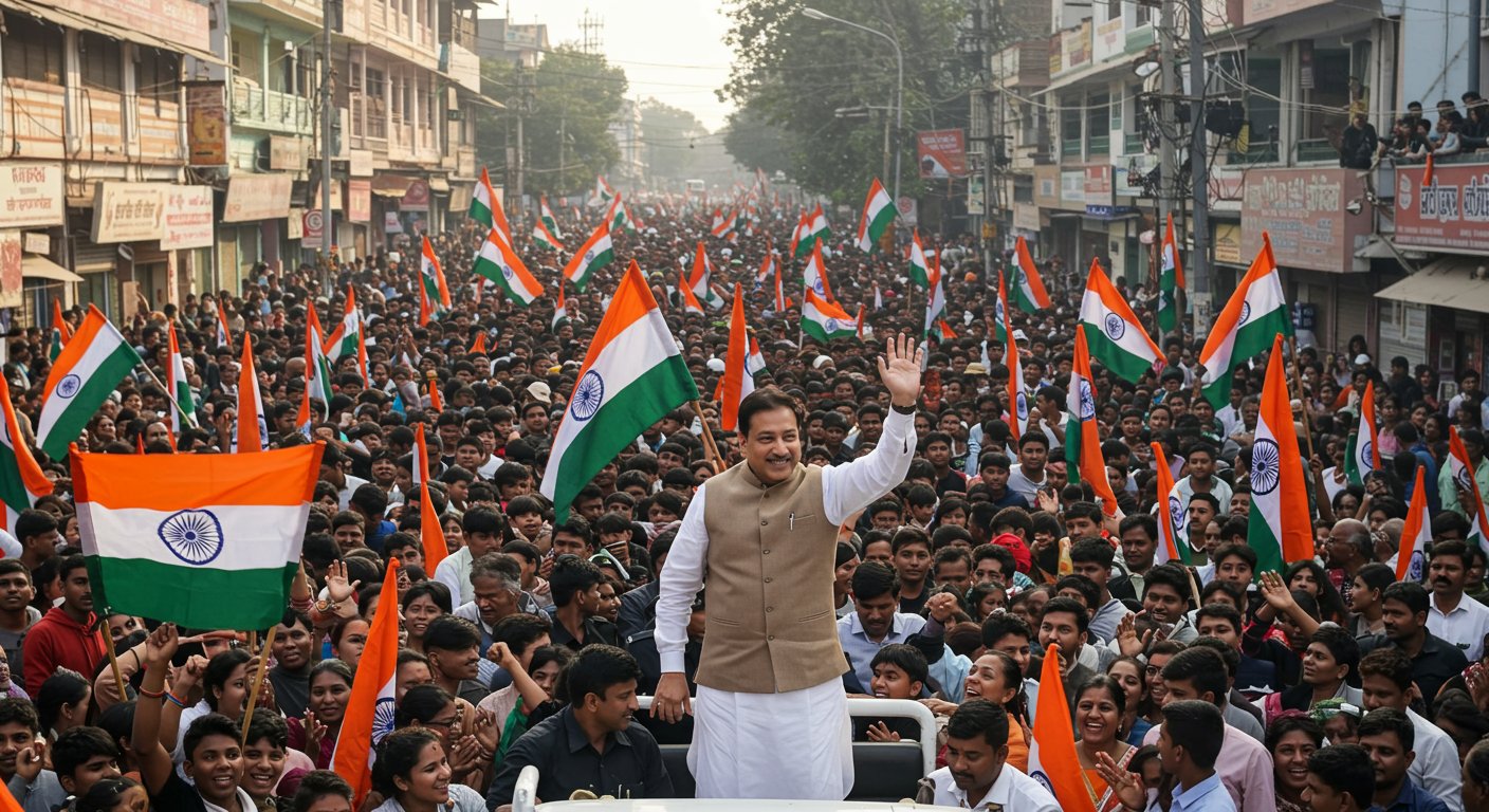 Historic Welcome for Shubhanshu Shukla in Lucknow: Streets Flood with Tricolor-Waving Crowds