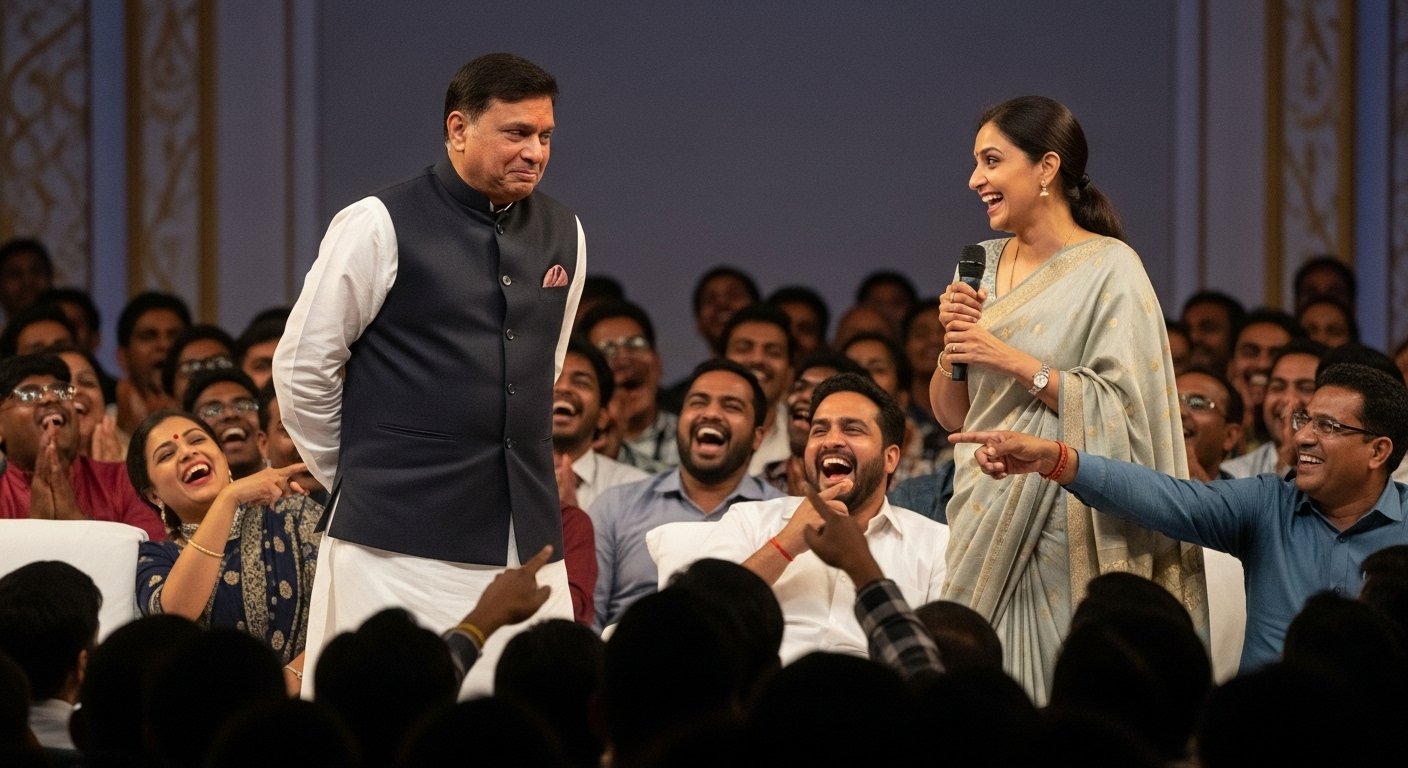 Wife Exposes Shubhanshu Shukla's Secrets On Stage, Leader Embarrassed As Crowd Roars With Laughter!