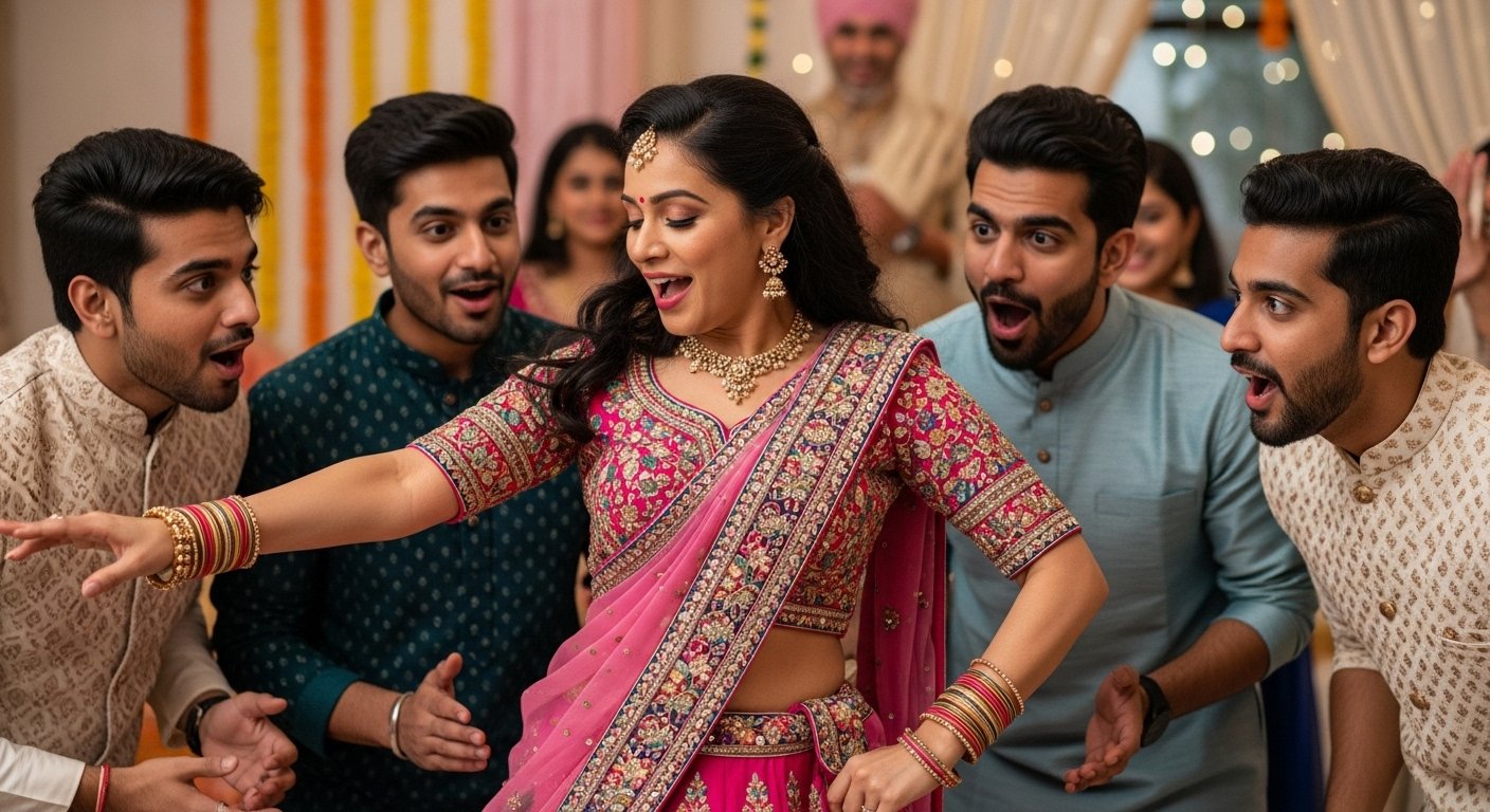 Bhabhi's Incredible Dance: Surrounded by Three Brothers-in-Law, She Swayed Her Waist, Video Goes Viral!