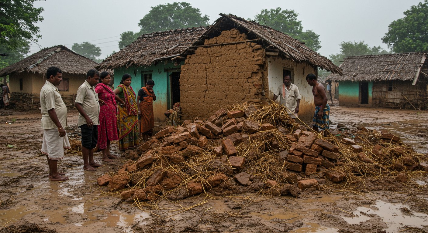 Sitapur: Rain's Havoc: Mud Wall Collapses, Mother-Daughter Tragically Die Buried Under Debris; Panic Grips Area