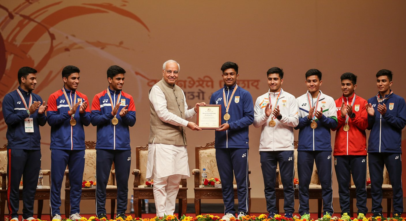 CM Yogi's Felicitation Ceremony on Sports Day: 'Every Player is Society's True Hero', Medal Winners Felicitated