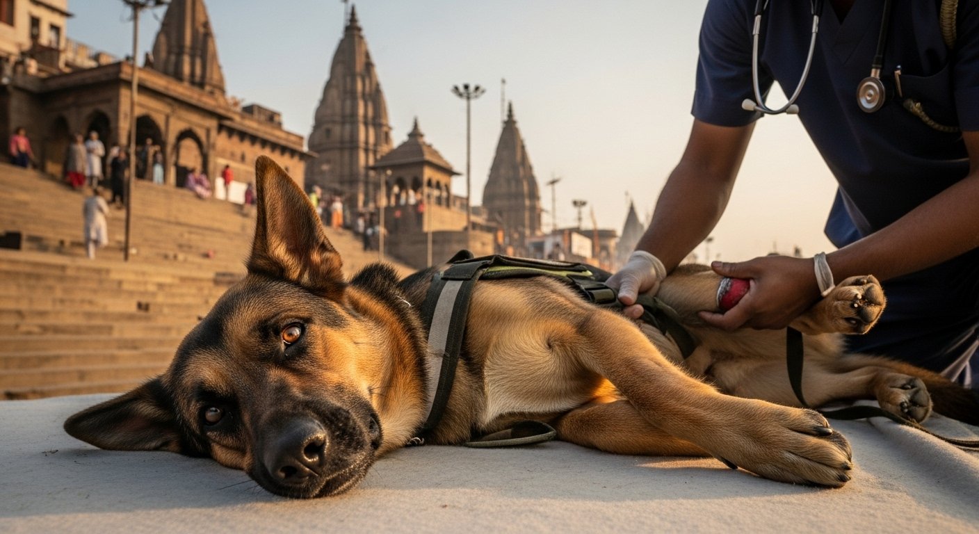Sniffer Dog Deployed for Kashi's Security Injured; To Undergo Surgery at IVRI After Sports Injury