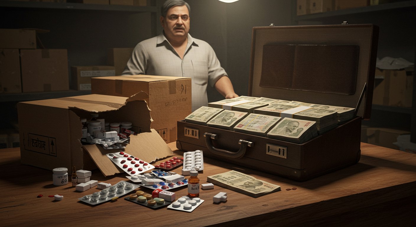 Sensational Disclosure in UP: Pharma Trader Who Paid Rs 1 Crore Bribe Ordered Illegal Drugs Via Parcels.