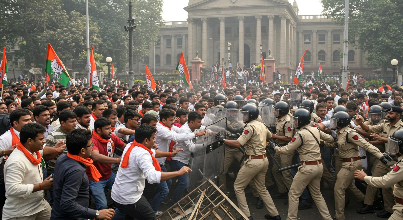 SP fumes over fertilizer crisis in UP; activists marching to gherao Assembly clash with police!