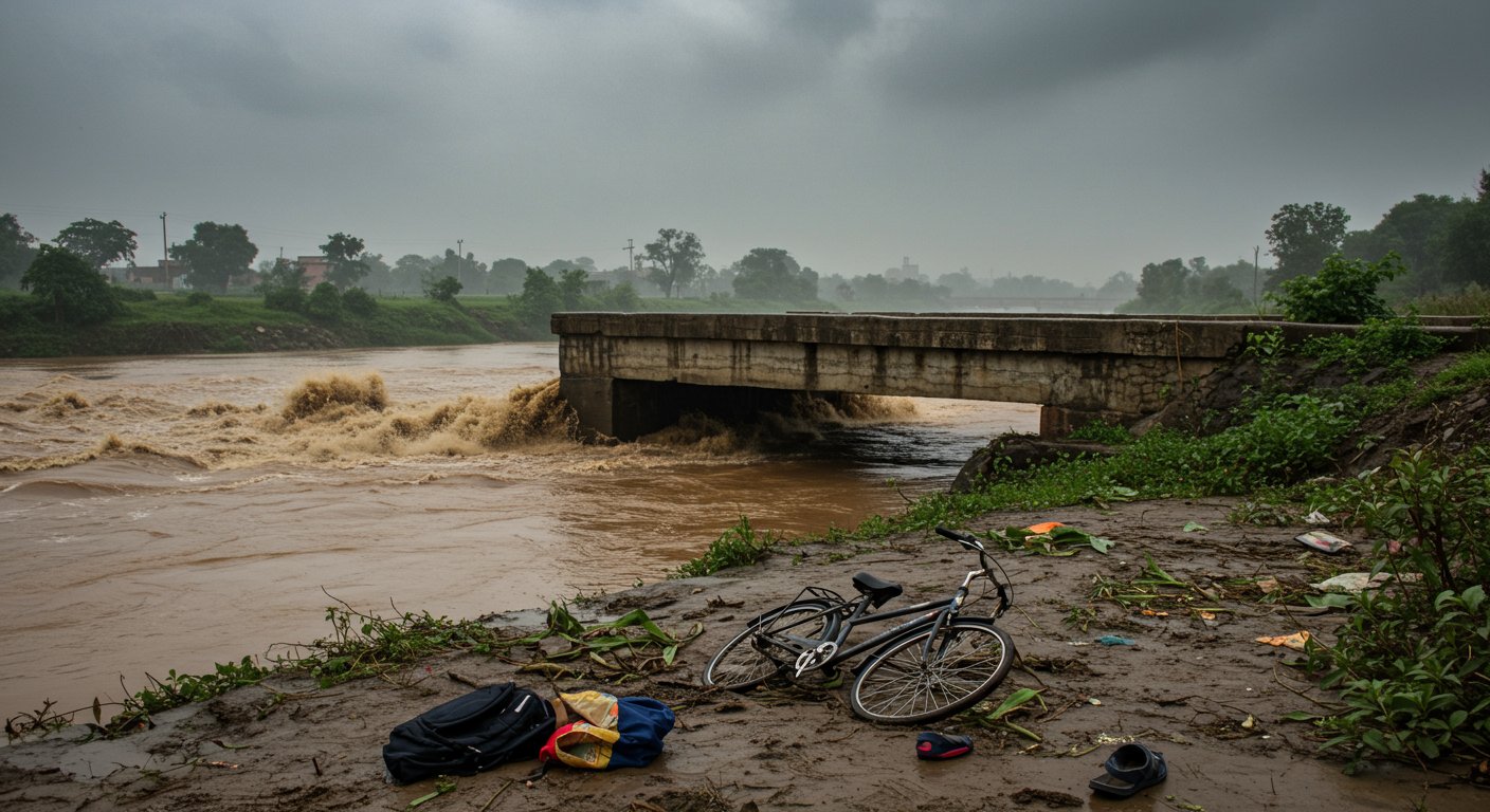 Tragic Accident in UP: Two Students Cycling to School Fall From Bridge Into River, Die After Three-Hour Rescue