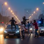 Luxury Car Stunts on Gurugram-Delhi Expressway: Danced to Punjabi-Haryanvi Songs, Fled After Showing Finger When Police Asked Them to Stop