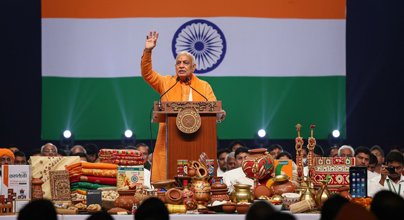 CM Yogi's Big Statement: 'We Will Live for Swadeshi, Die for the Country...', Emphasizing the Need to Abandon Foreign Goods