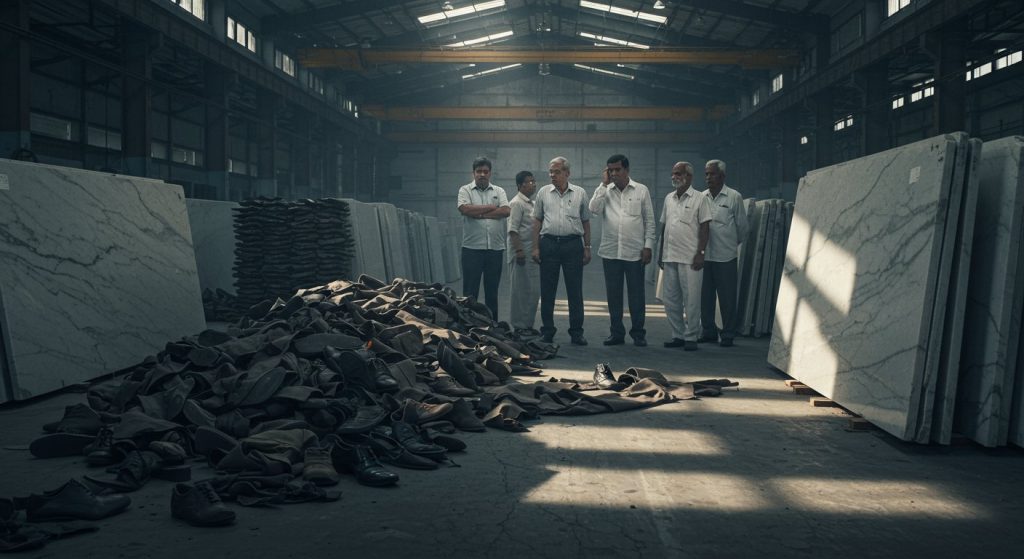 Trump's 50% Tariff Delivers Rs 1200 Crore Blow to Businesses: Shoe and Marble Industries in Crisis