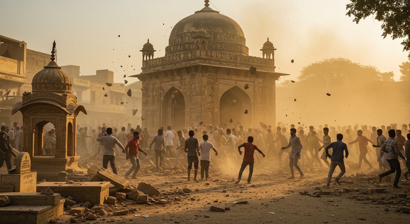 Claim of calling a tomb a temple, uproar and stone-pelting in Uttar Pradesh: Know the full controversy