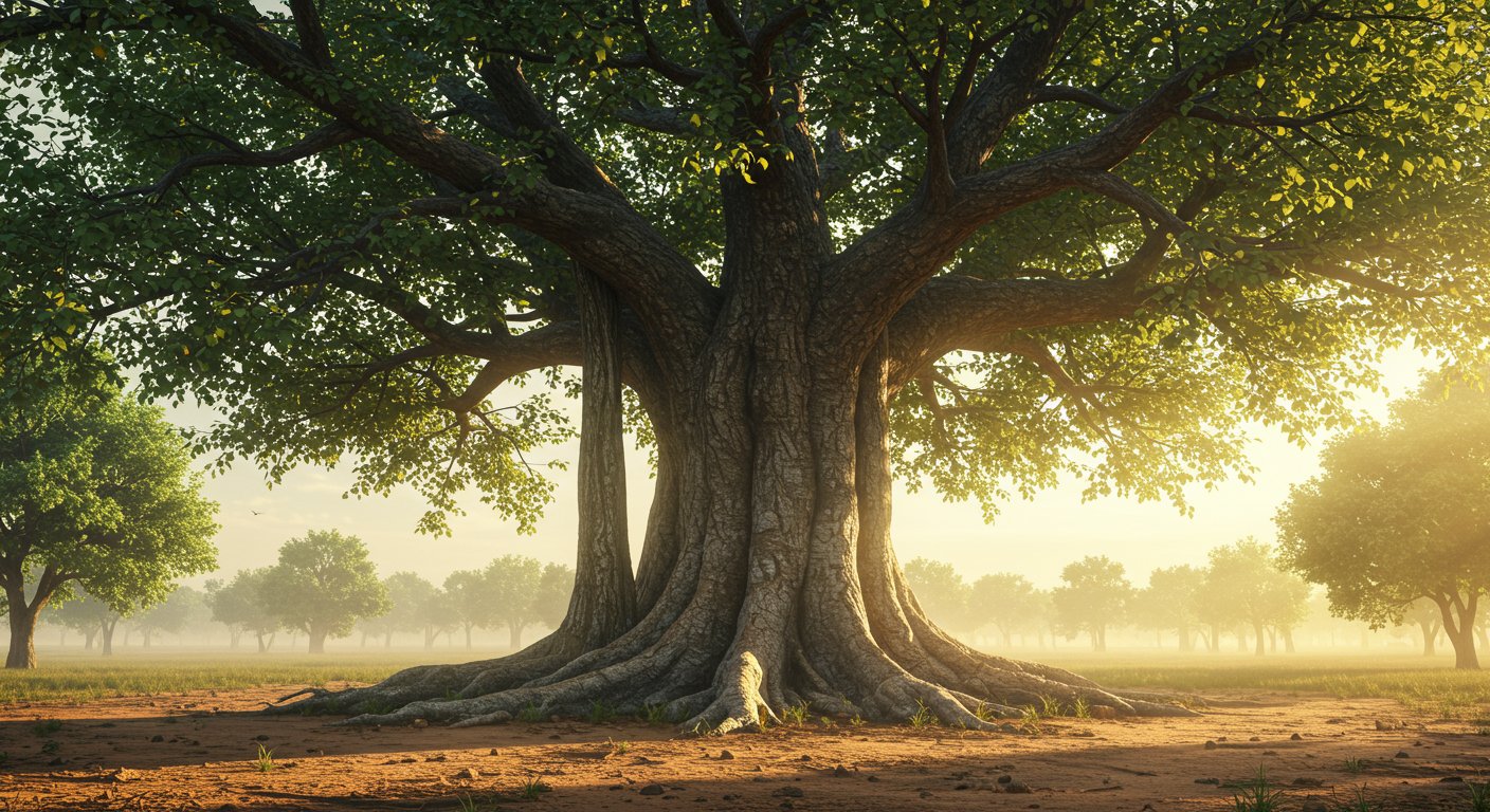 Astonishing Tree! Roots Nowhere To Be Seen, Yet It Has Stood Proudly For 100 Years.