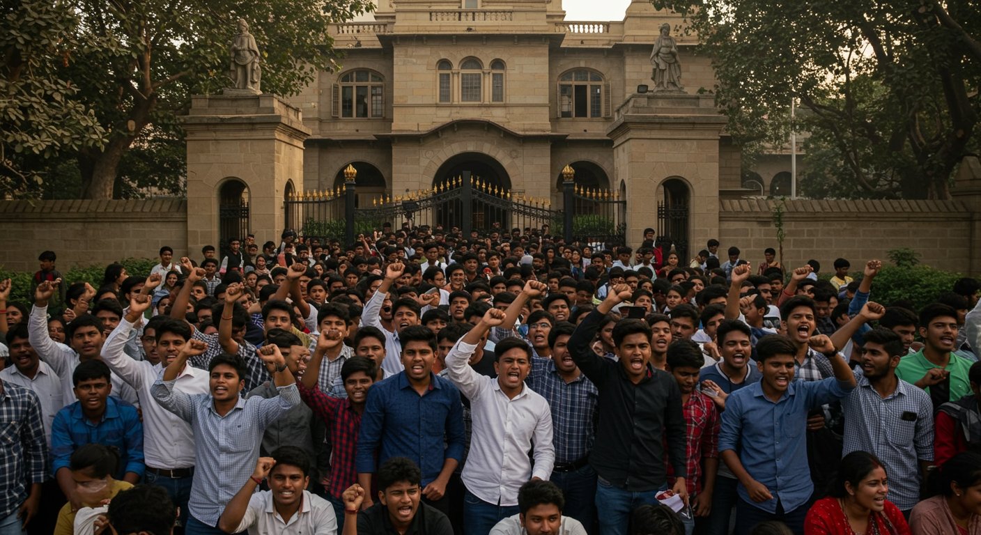 69,000 Teacher Recruitment: Deputy CM's residence echoed with 'Keshav Uncle, Do Justice' slogans; vigorous protest by candidates.