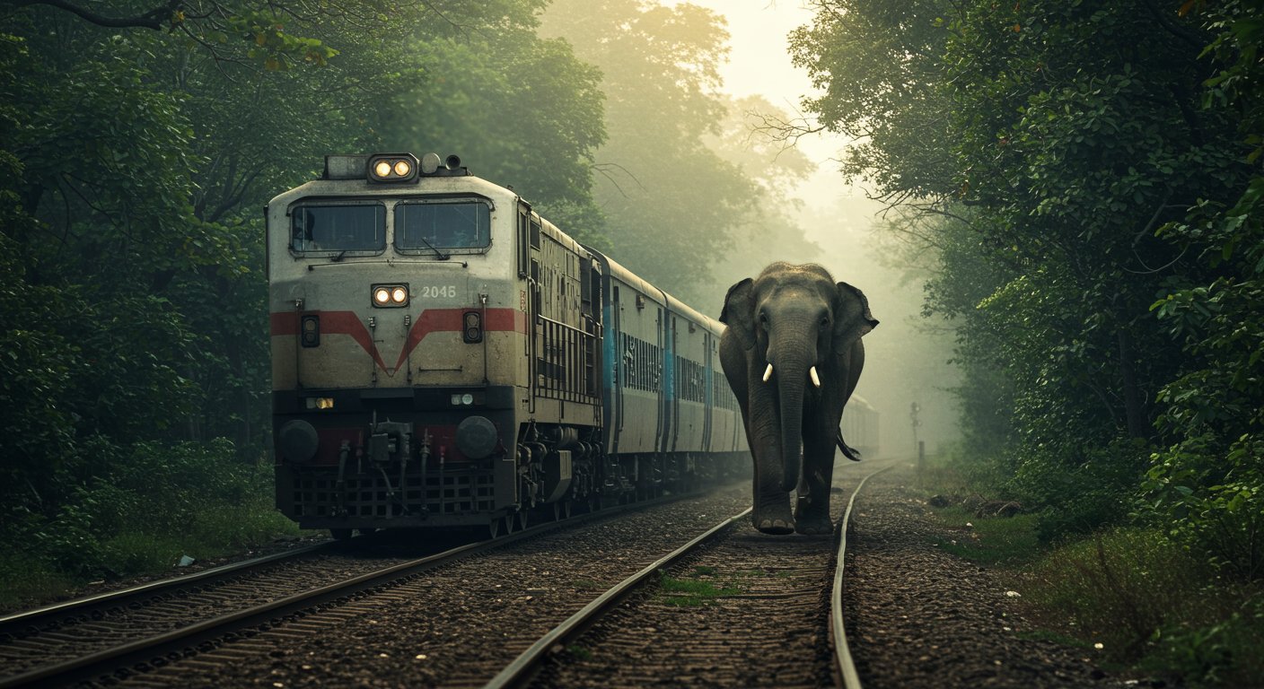 Elephant Suddenly on Track Before Running Train, Narrow Escape! IFS Officer Shares Chilling Video.