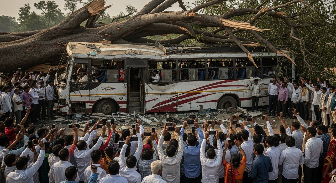 Barabanki bus accident: 5 dead; Woman kept screaming 'We are dying, you are making videos'