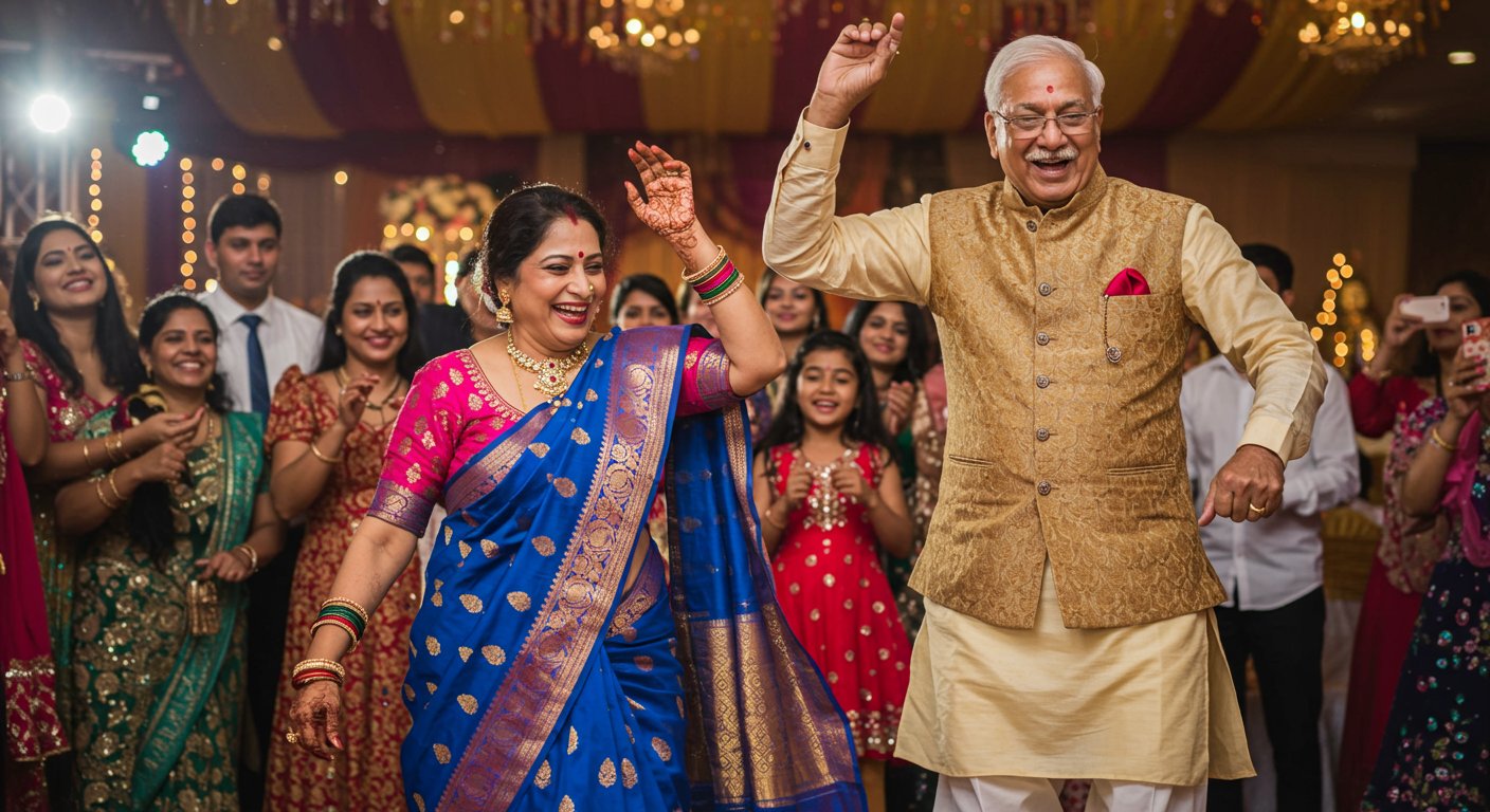 Uncle-Auntie Steal the Show at Party: Their Bhojpuri Dance Goes Viral!