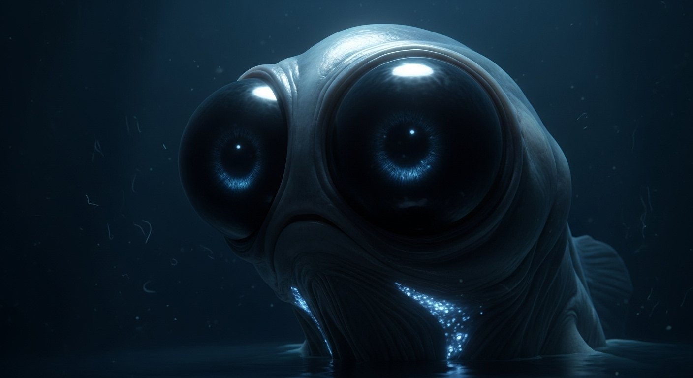 This creature with terrifying, pearl-like eyes is creating a sensation, its name will blow your mind!