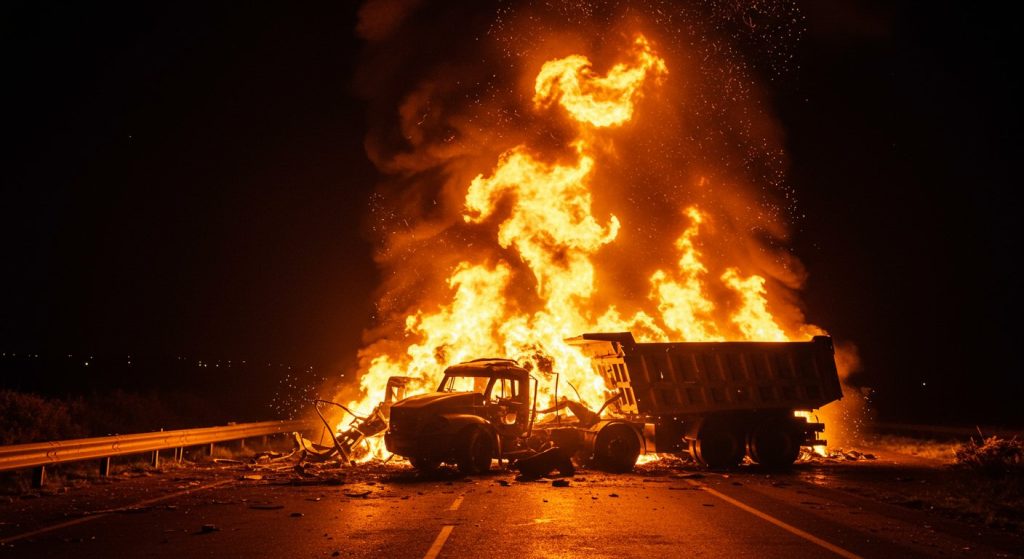 Horrific Accident in Unnao: DCM-Dumper Collision Catches Fire, 3 Burnt Alive
