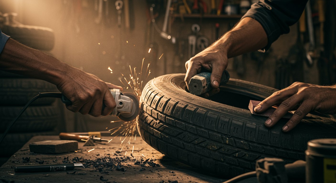 From Scrap to New! Worn Tire Transformed into Sparkling 'Brand New' With Tools, Video Goes Viral