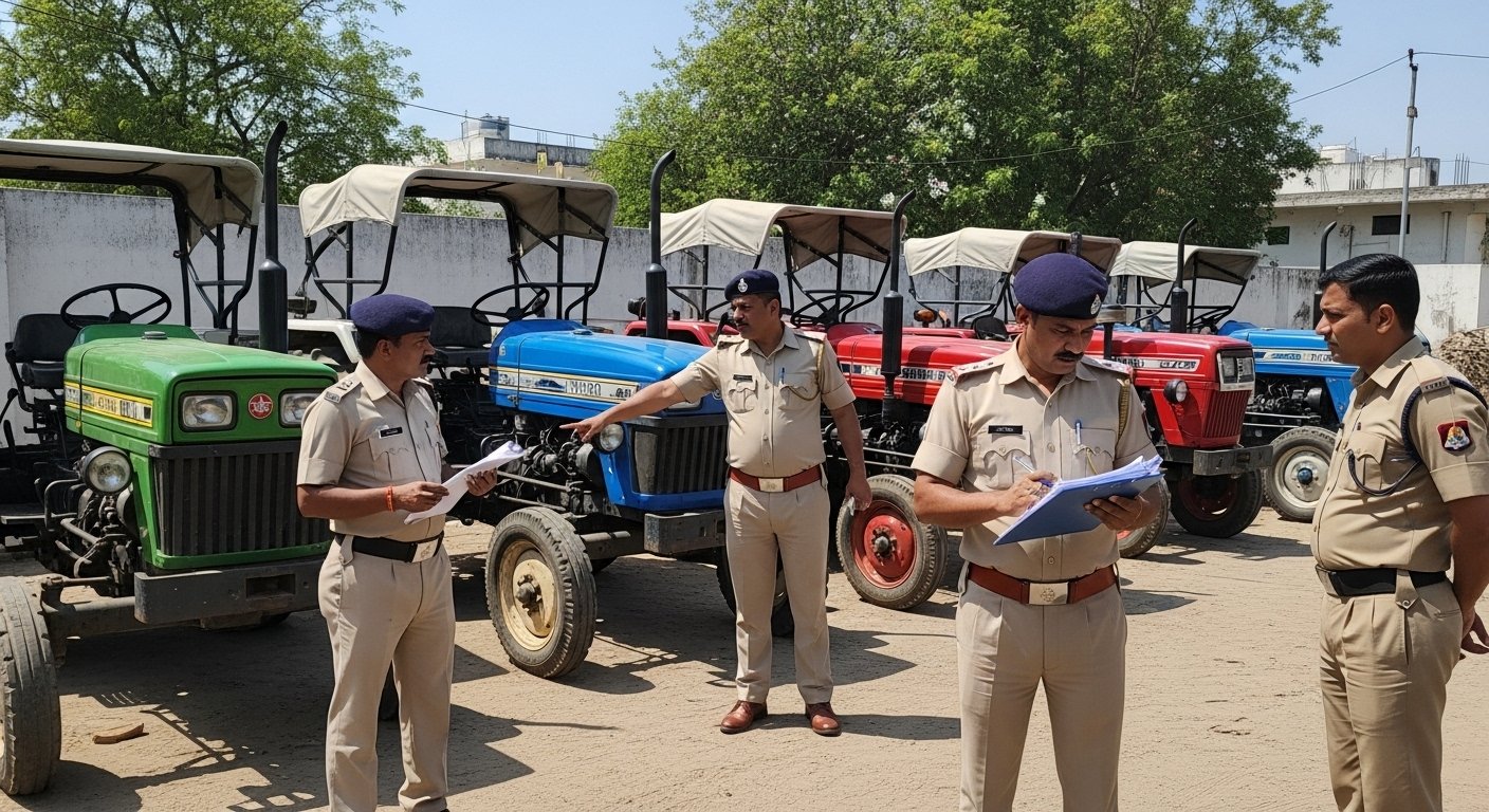 Subsidized Tractors from Assam Sold in UP on Fake Documents: Masterminds Caught by Moradabad Police