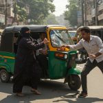 Sensational Viral Video: Woman in Burqa Beats Auto Driver on Street, Pleads 'Stop the Video'!