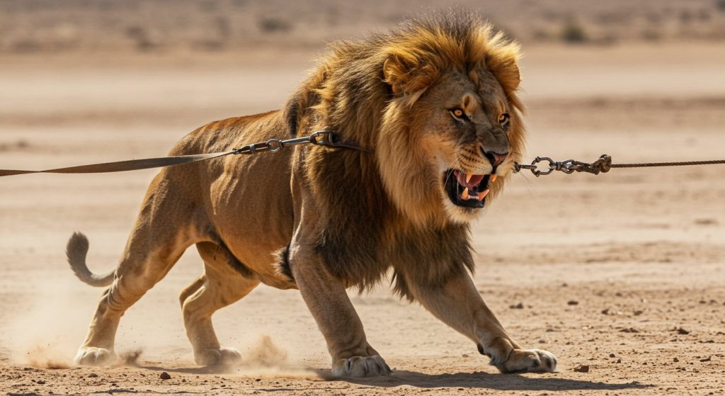 Viral Video: Lion Leashed Like a 'Pet Dog', Then the Ferocious Animal Made This Dangerous Move!