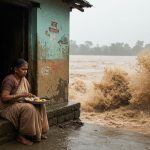 Viral Video: House Swept Away by River Outside Home, How Did it Endanger the Life of the Woman Eating Breakfast at the Doorway?