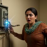 Viral Video: Snake on an electrical board, woman who went to catch it suffers major accident!