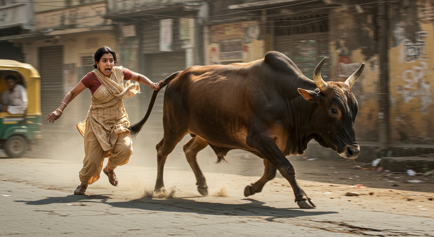 Bull Attacks Woman: Horrific Attack on Woman Walking Alone on Road, Video Will Make Your Hair Stand on End