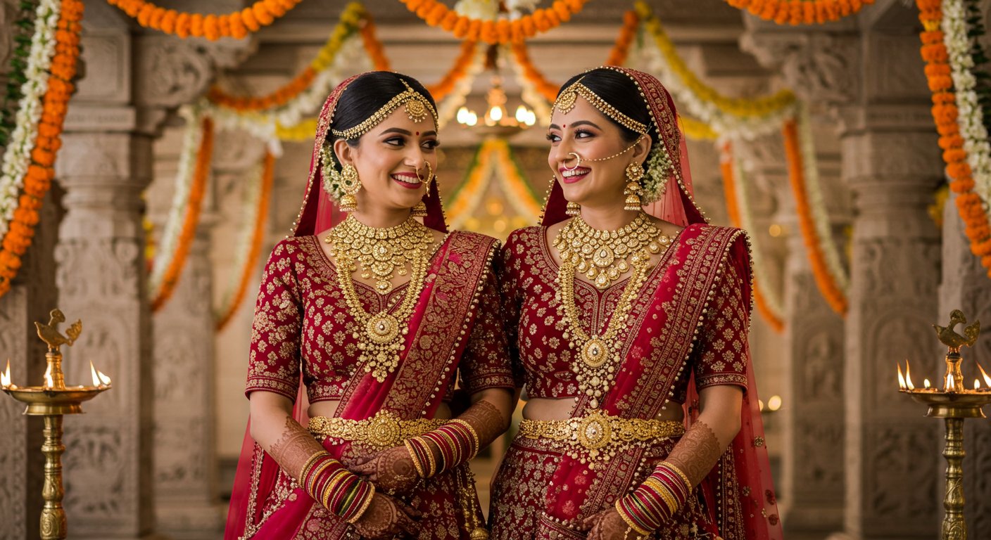 A Testament to Love: Breaking religious barriers, two sisters became brides and married in a temple.