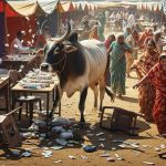 Doctors absent at Chief Minister's Health Fair, a bull caused havoc; chaos erupted.