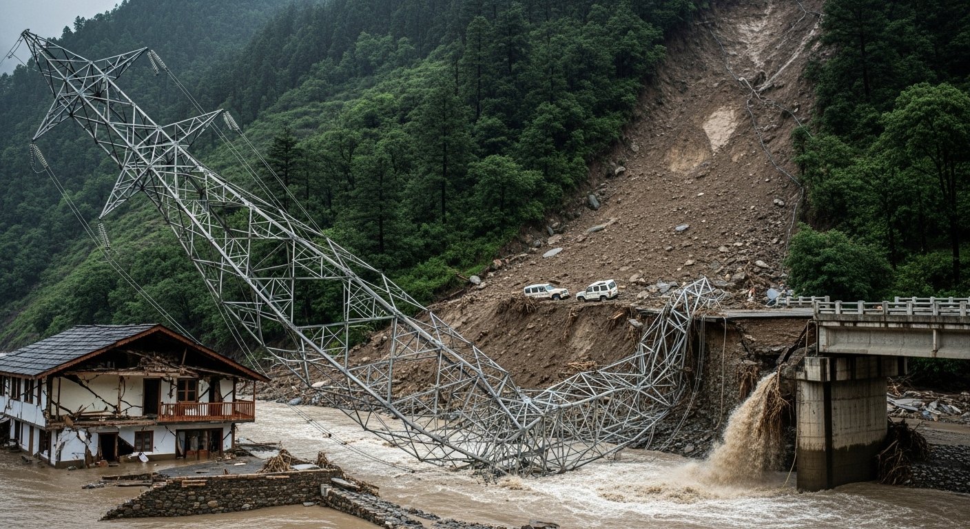 Water Released from Pong Dam, Houses Damaged; HT Power Line Tower Collapsed in Pandoh; Landslide in Shimla, 2 Vehicles Buried; Bridge Damaged in Sunni