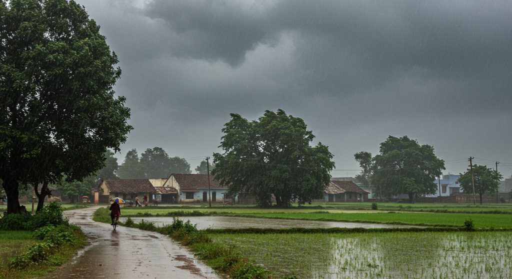 Weather Takes a Turn in UP: Heavy Rain Lashes Western Terai; More Downpour Expected Today in Purvanchal and Terai