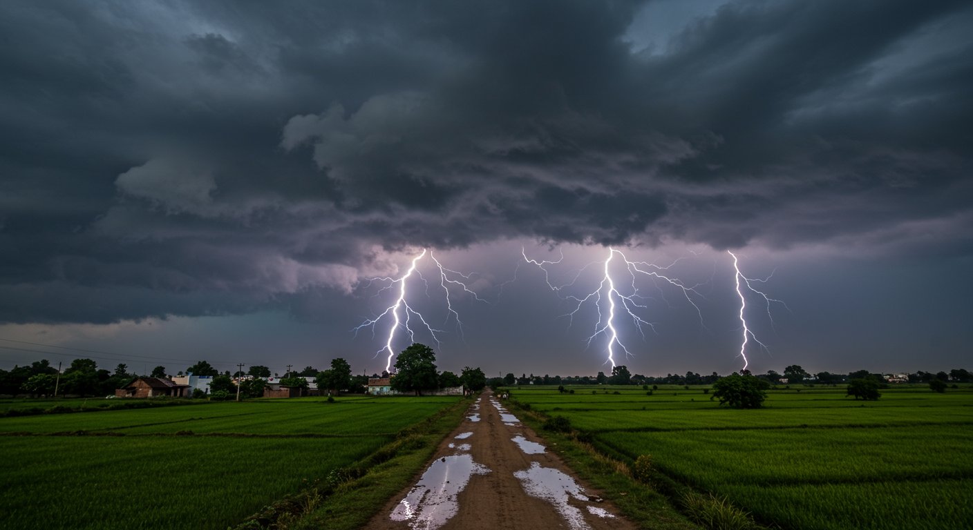 Uttar Pradesh Weather Change: Thunderstorms and Rain Expected for Next Four Days, Lightning Warning in 47 Districts
