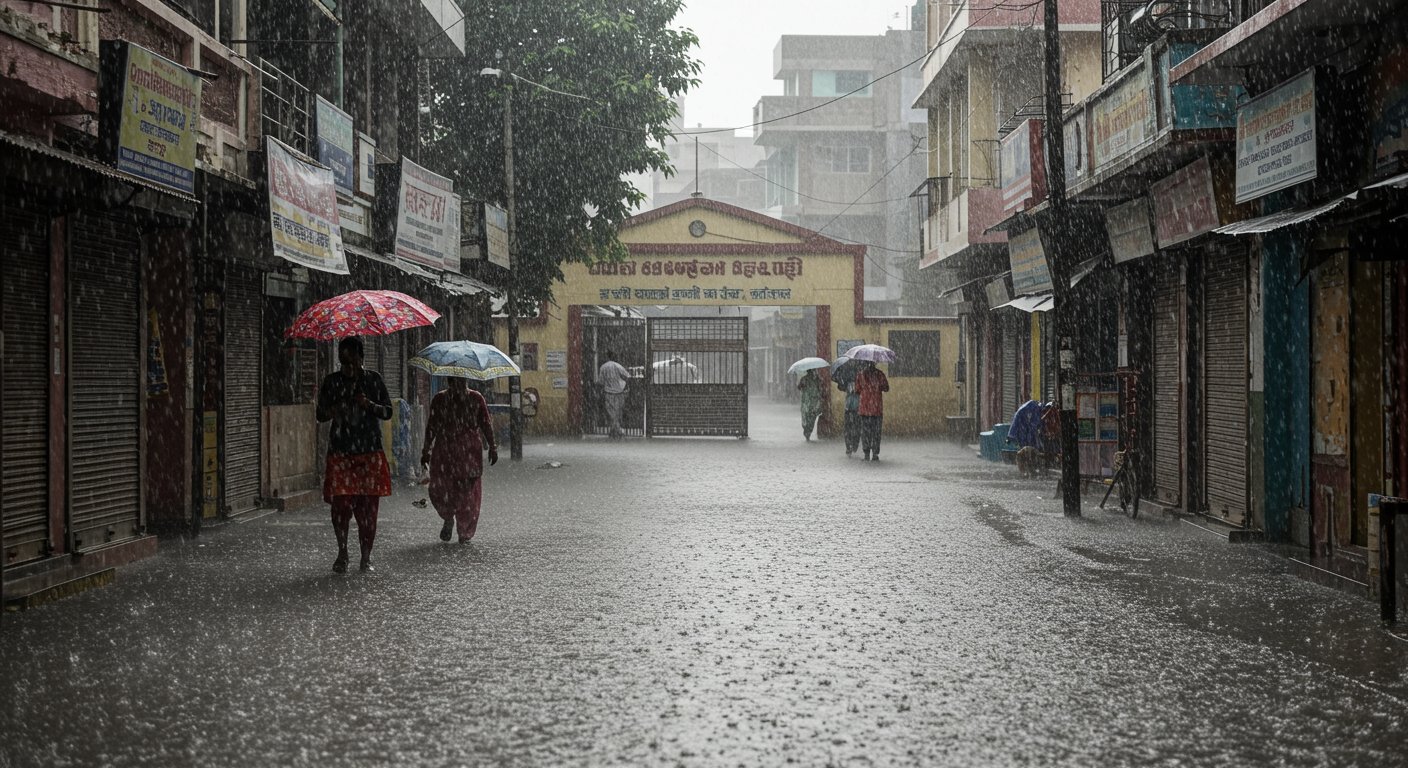 Nature's Fury in Bareilly: 68mm Rain in 24 Hours, Two-Day 'Orange Alert'; Schools Closed Today Too!
