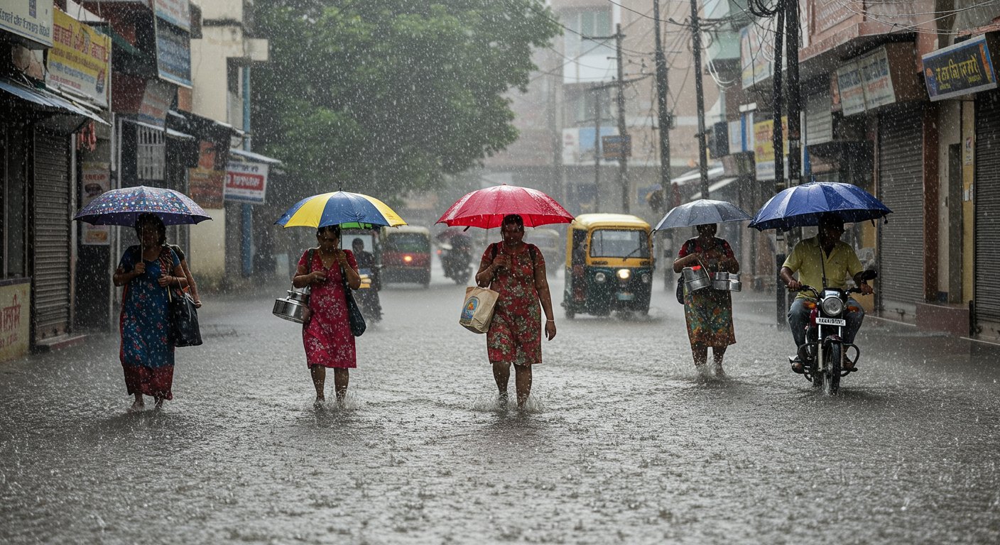 Torrential Rain Wreaks Havoc in Bareilly: 68mm Rainfall in 24 Hours, Two-Day Orange Alert; Schools Remain Closed