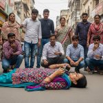 Woman Engrossed on Phone Lays on Road, Passersby Stunned! What Happened?