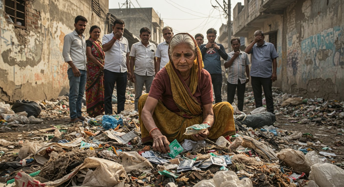 Woman Only Picks Condoms from Trash; People Enraged by Her Bizarre Act!