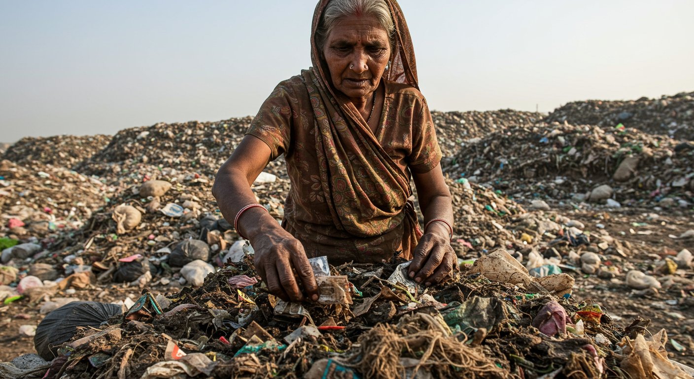Woman extracting condoms from garbage performs bizarre act, people enraged after watching video.