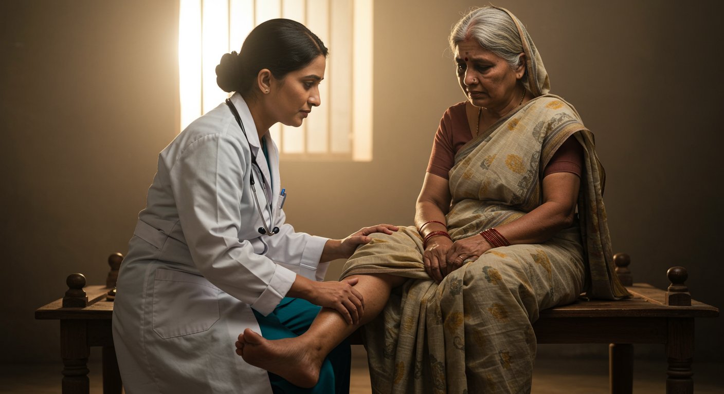 Woman Kept Her Leg Hidden For Years, Believing It Was An Old Age Disease; Doctor Revealed The Shocking True Reason!