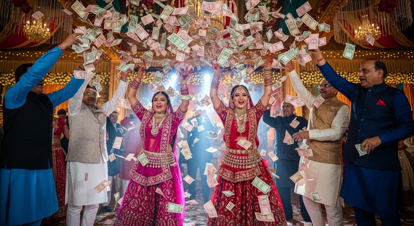 Cash Shower at Birthday Party! Lakhs Spent on Female Dancers; UP Police Begins Probe as Video Goes Viral.