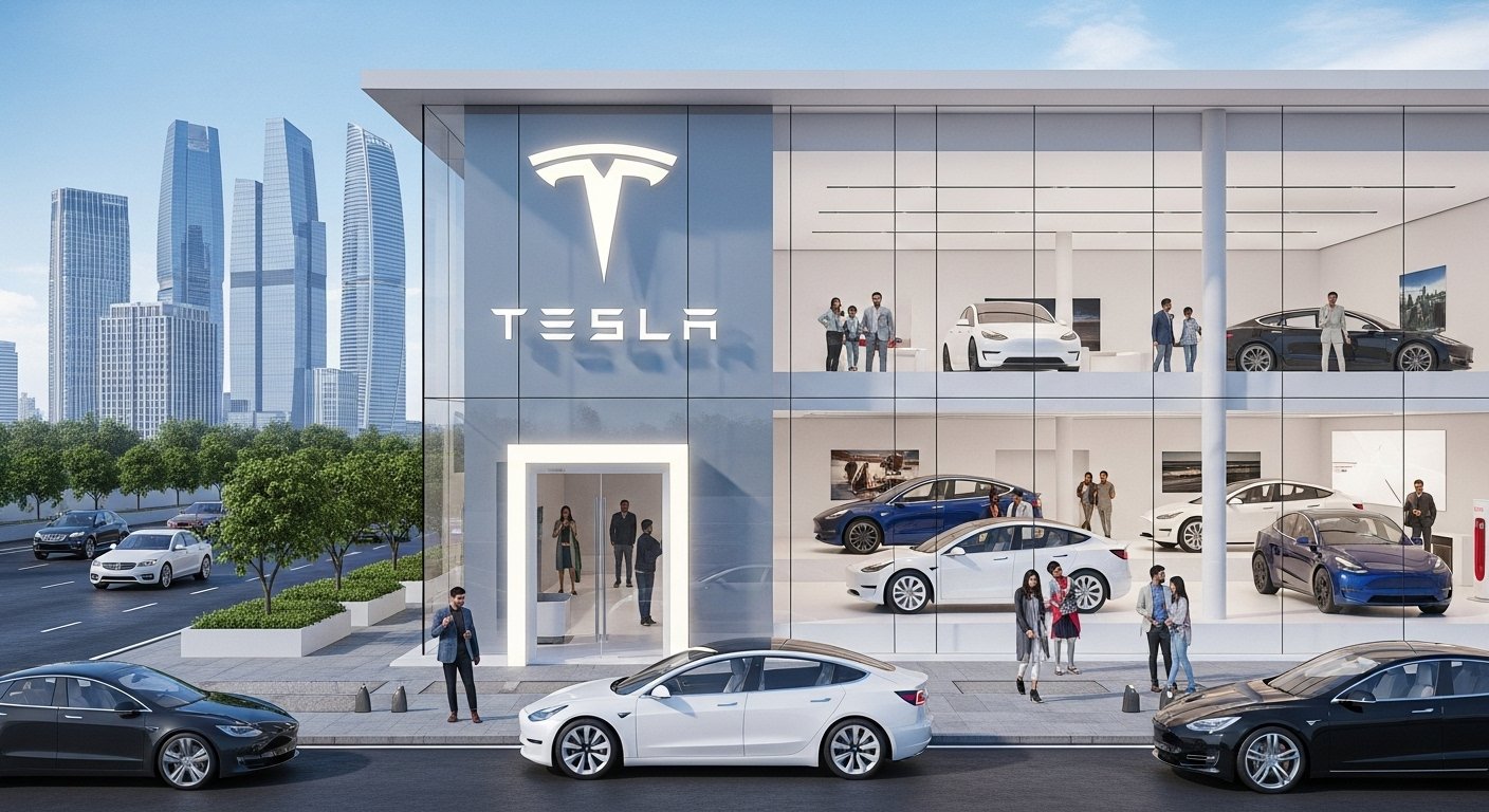 Elon Musk's Tesla Leases Property in Gurugram for ₹40 Lakh Monthly Rent, Prepares for Third Showroom in India