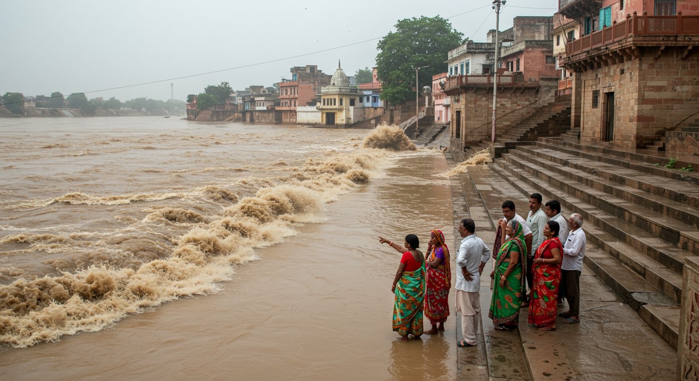 उत्तर प्रदेश में उफान पर यमुना, खतरे के निशान से बस ढाई फीट दूर जलस्तर; नदी किनारे के लोगों की बढ़ी चिंताएं