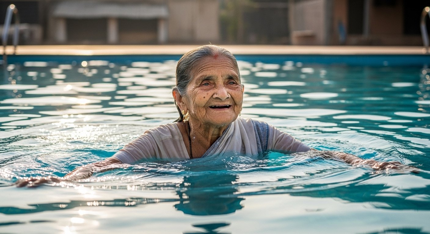 105-Year-Old Woman's Amazing Feat: Makes Waves in Swimming, Know the Real Secret to Her Fitness and Diet!
