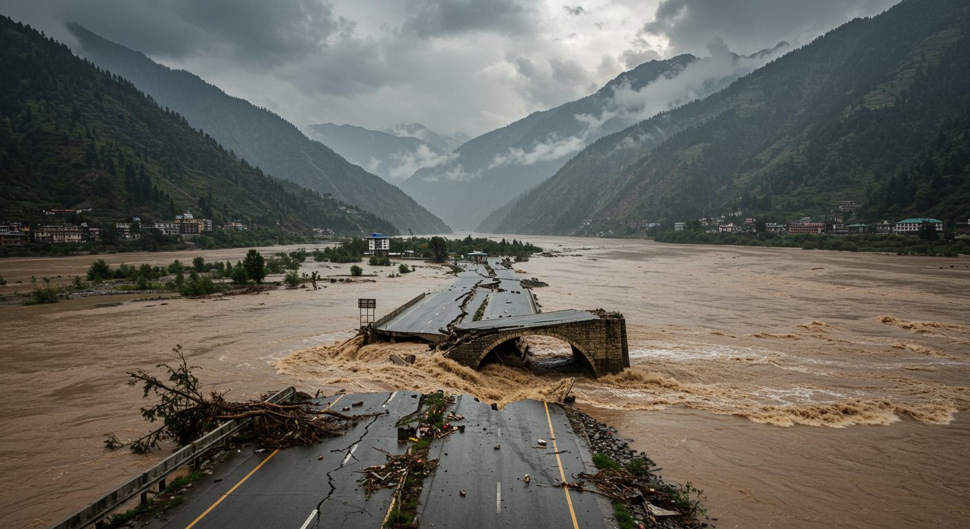 100-year record broken, bridges-highways submerged... Images of devastation in J&K