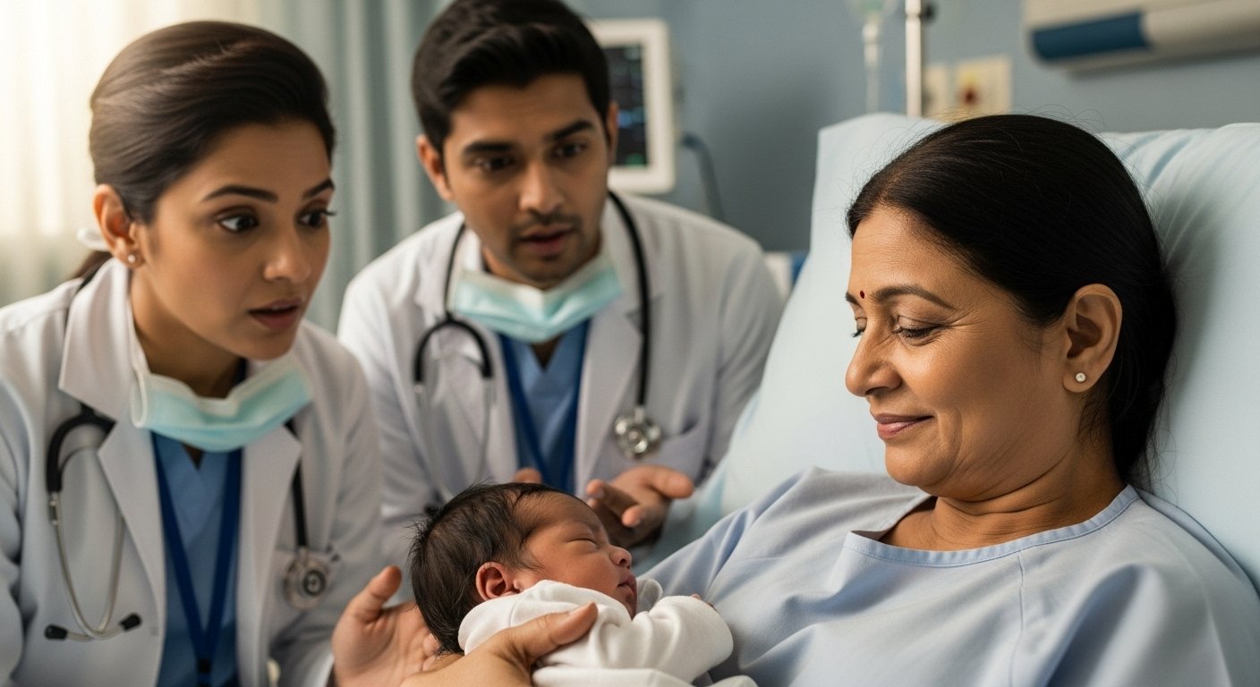 Woman, 55, becomes mother for 17th time; doctors say 'get sterilized now!'