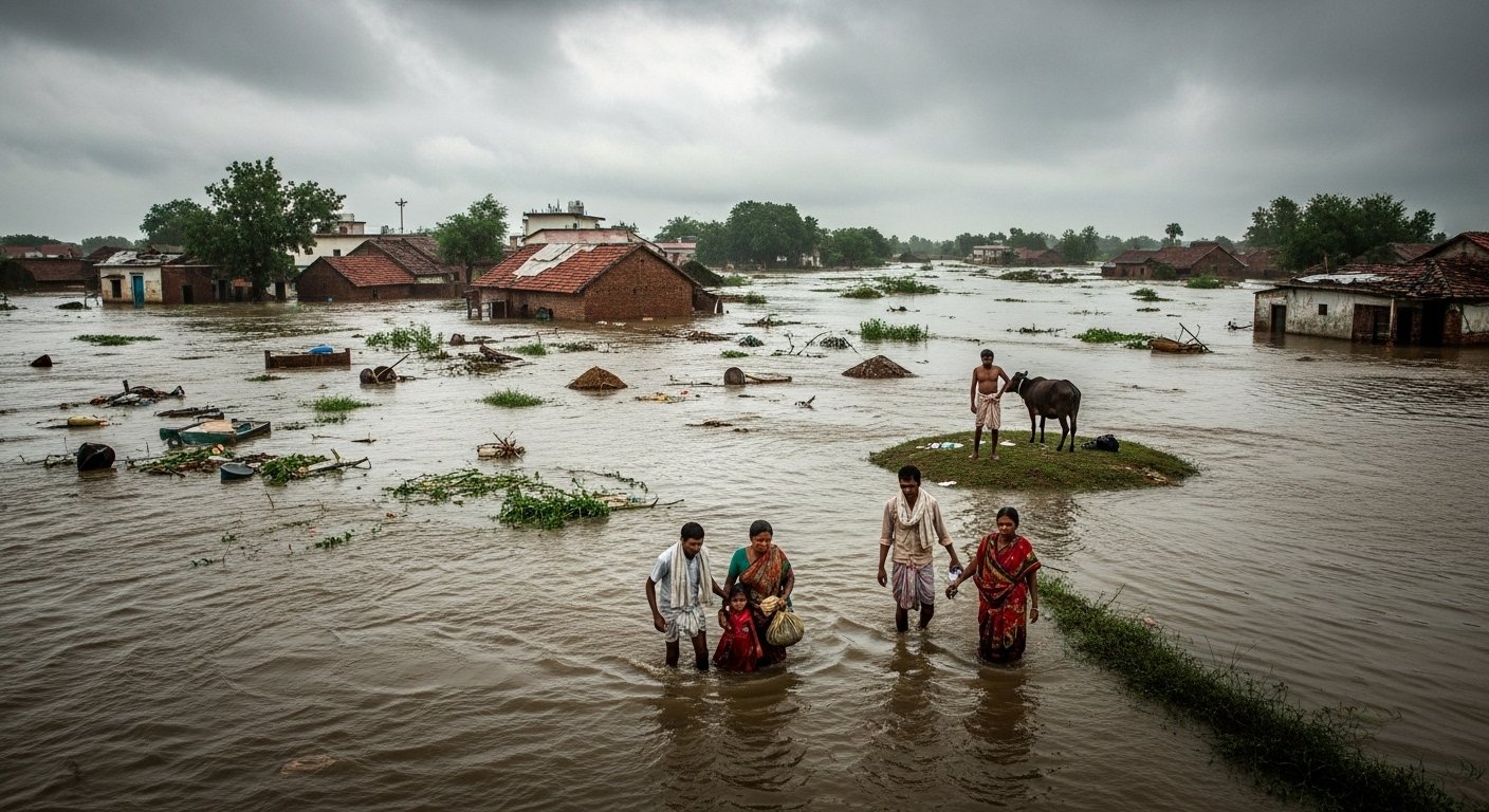 Country receives 4% above normal rainfall after 12 years: Floods in 17 UP districts kill 12; 9 dead in Uttarakhand-Bihar