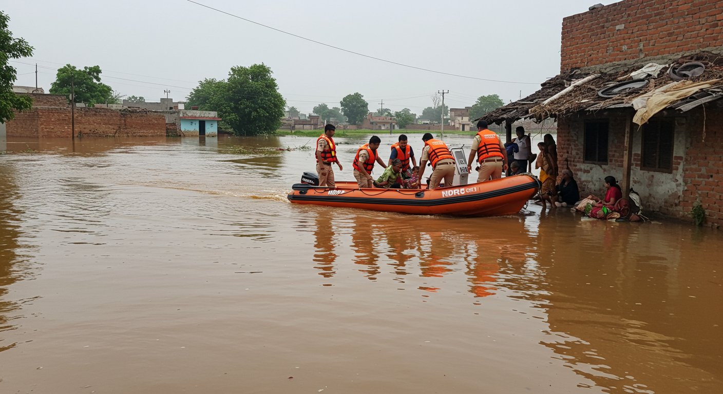 Flood Fury in UP: CM Yogi States 21 Districts Affected; 34 NDRF-SDRF Teams Deployed for Relief