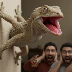 A lizard's 'man-eating' shriek caused an uproar! People were terrified after watching the video.