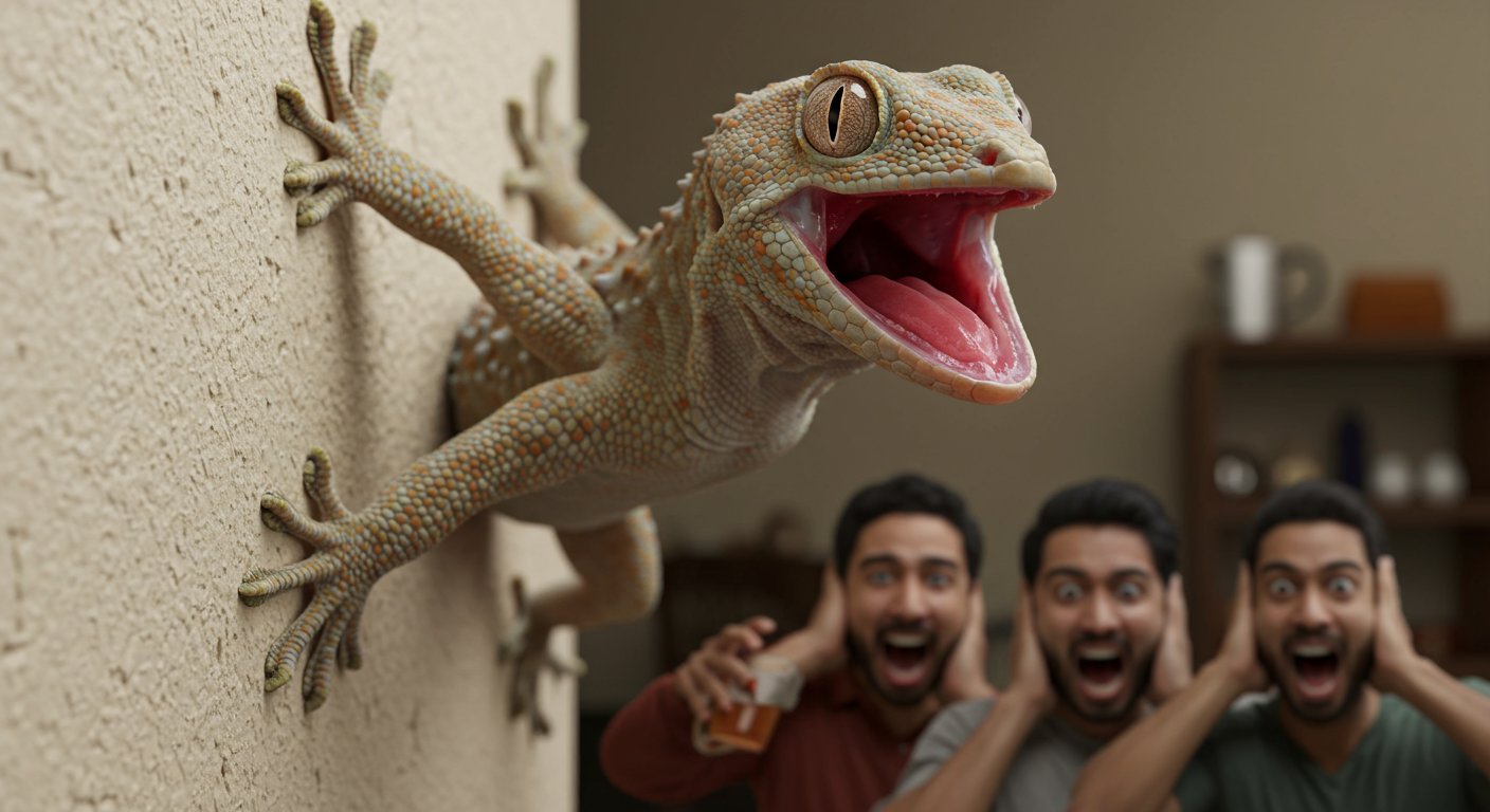 A lizard's 'man-eating' shriek caused an uproar! People were terrified after watching the video.