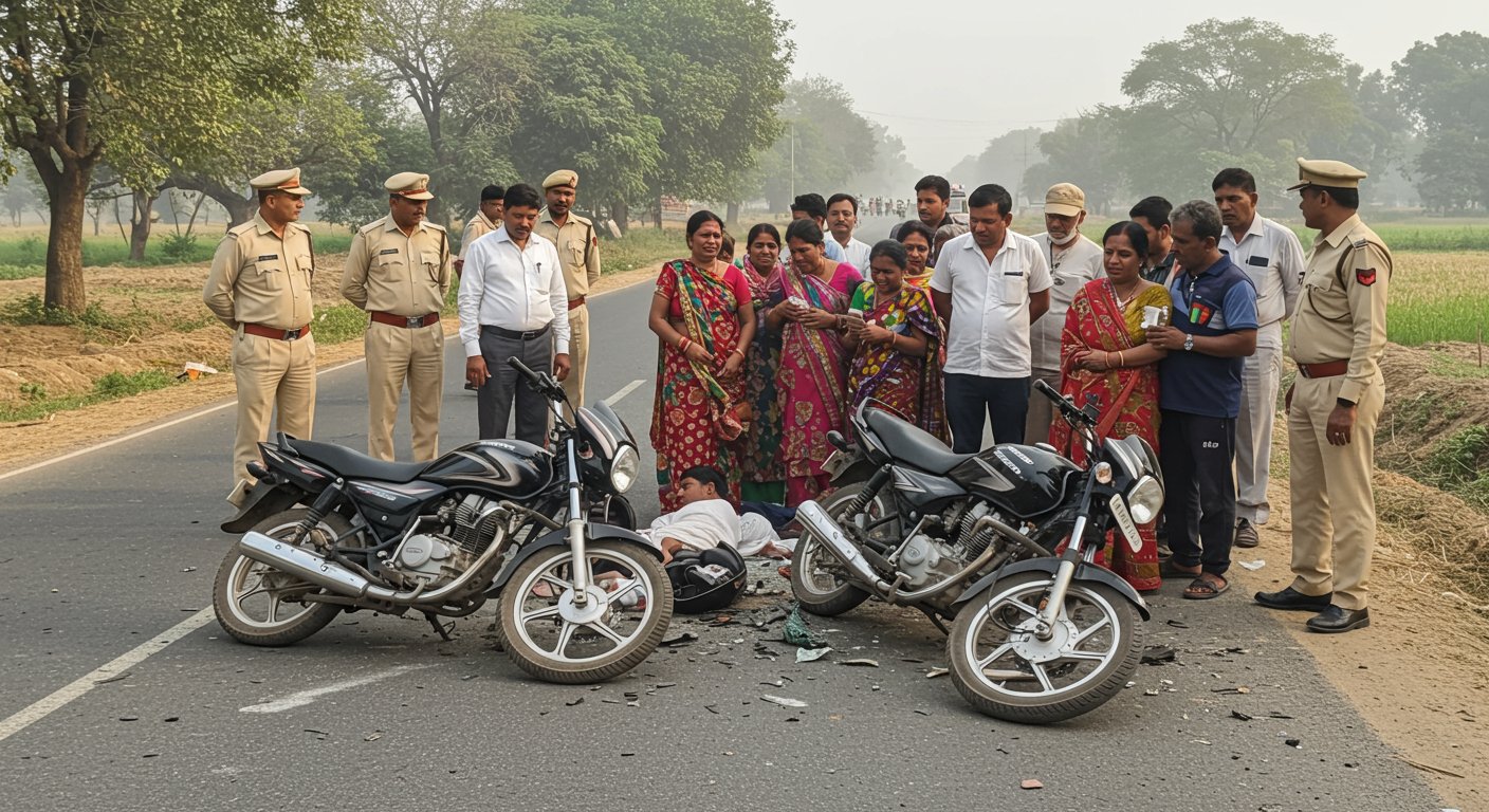 Horrific Collision of Two Bikes in Bareilly, Two Youths Dead, One Seriously Injured; Families Mourn